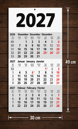 Monats wandkalender 2027 - monats,