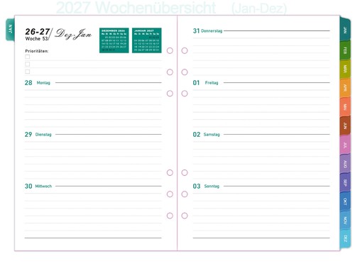 Kalender einlagen - kalender,