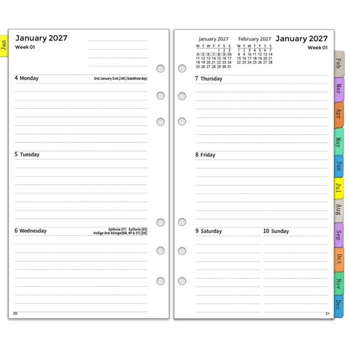 Kalendereinlage kalender - kalendereinlage,
