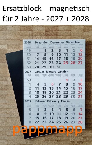 Ersatzblock kalender - ersatzblock,