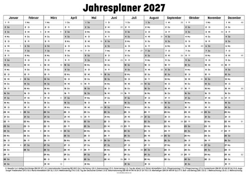 Jahresplaner wandkalender - jahresplaner,