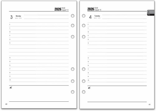 Kalender einlage 2026 - 2026-2027, a5