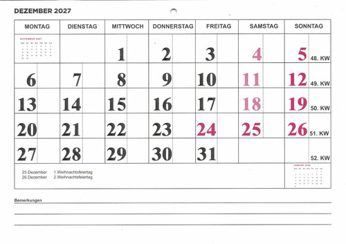 Monatsplaner 2027 kalender - monatsplaner,