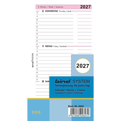 Neu bind kalender 2027 a6 - kalender,