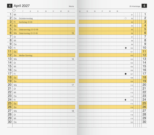 2027 rido idé - idé, ersatzkalender