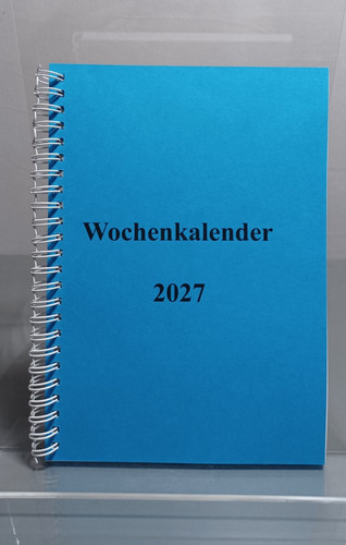 Wochenkalender blau 2027 - blau,
