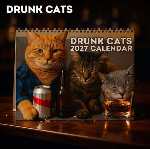 Drunk cats 2027 wandkalender - cats,