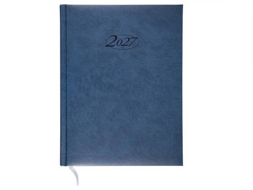 Buchkalender 2027 a5 blau - in,