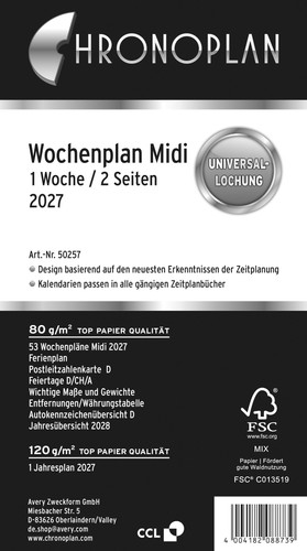 Chronoplan 50257 wochenplan - chronoplan,
